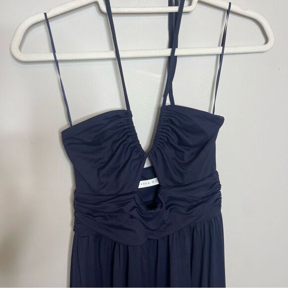 Susana Monaco U Gathered Tie Maxi Dress in Navy NWOT SMALL - Picture 11 of 11